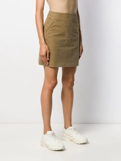 Shop Apc A-line Skirt In Neutrals