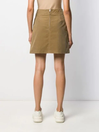 Shop Apc A-line Skirt In Neutrals