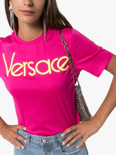 Shop Versace Vintage Logo T-shirt In Pink