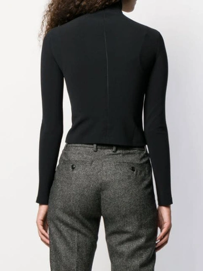 Shop A.w.a.k.e. Cut-out Detail Turtleneck Top In Black