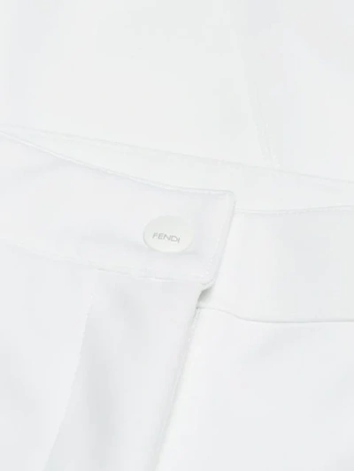 Shop Fendi Straight-leg Track Pants In White