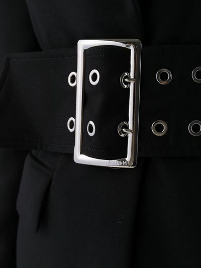 Shop Pinko Elongated Belted Blazer In Black
