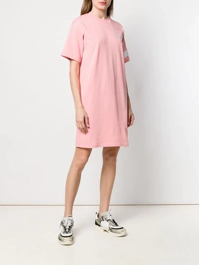 Shop Gcds Back Logo T-shirt Dress In Pink