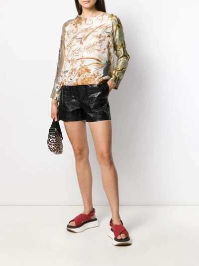 Shop Nude High-waist Paperbag Shorts In Black