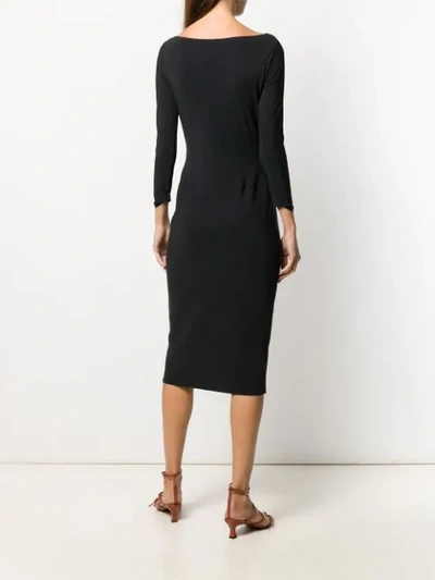 Shop Le Petite Robe Di Chiara Boni Split Midi Dress In 37 Nero