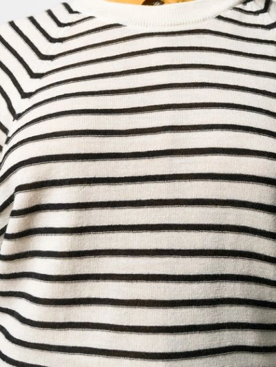 Shop Barena Venezia Striped Jumper In 500 White Black