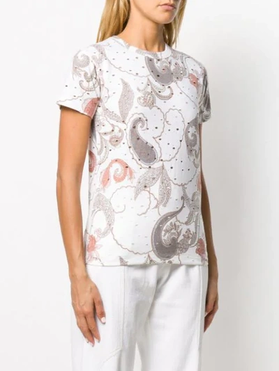 Shop See By Chloé Paisley Print T-shirt In White