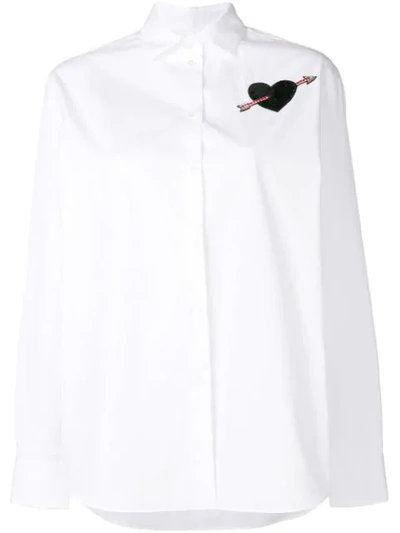 Shop Valentino Love Story Shirt In White