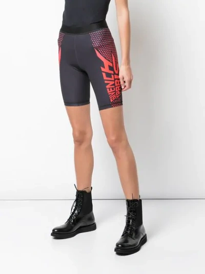 Shop Givenchy Printed Cycling Shorts In Black