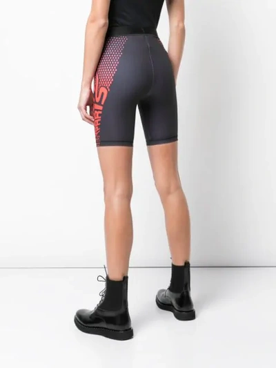 Shop Givenchy Printed Cycling Shorts In Black