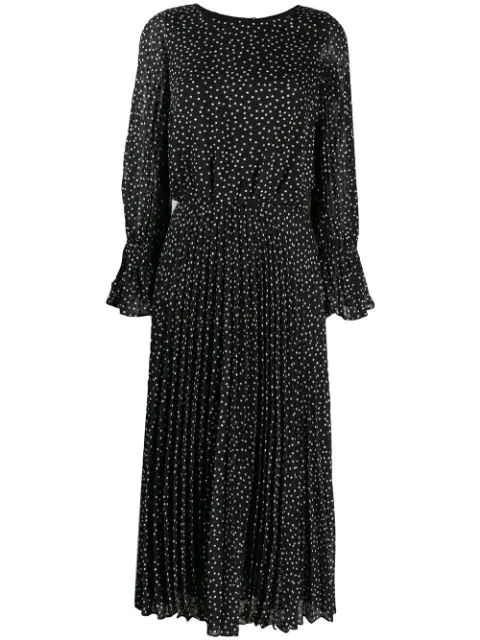 Emporio Armani Polka-Dot Fil CoupÉ Dress In Black | ModeSens