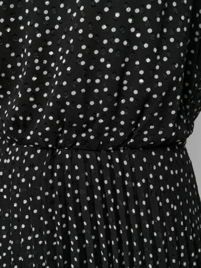 Shop Emporio Armani Polka-dot Fil Coupé Dress In Black