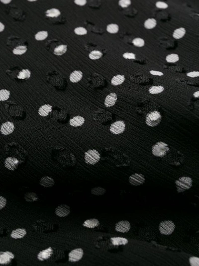 Shop Emporio Armani Polka-dot Fil Coupé Dress In Black