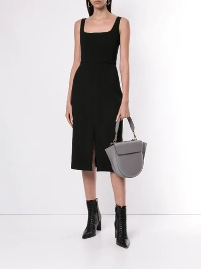 Shop Dion Lee Fitted Corset Dress In Black