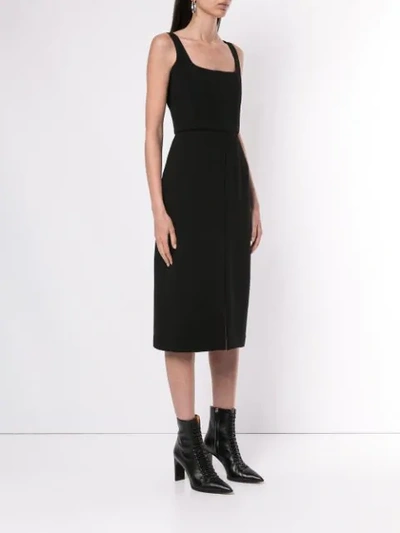 Shop Dion Lee Fitted Corset Dress In Black