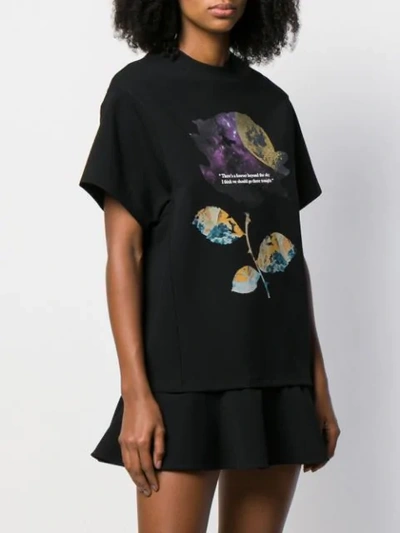 Shop Valentino Graphic-print T-shirt Dress In Black