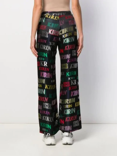 Shop Kirin Peggy Gou Logo Print Pyjama Trousers In Black