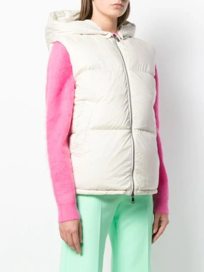 Shop Moncler Gamble Gilet In White