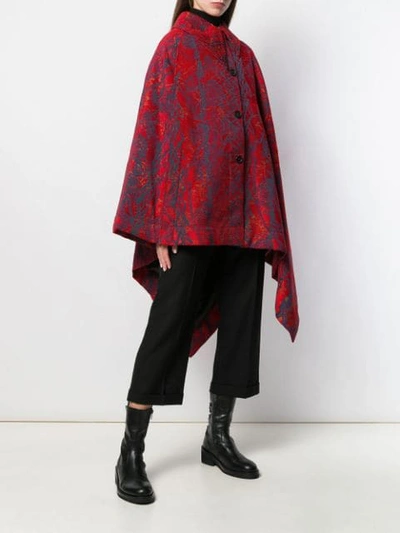 Shop Vivienne Westwood Cape-style Coat In Red