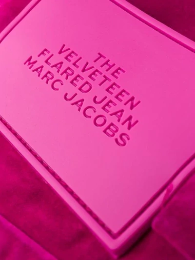 Shop Marc Jacobs Velveteen Flared Jeans In Pink