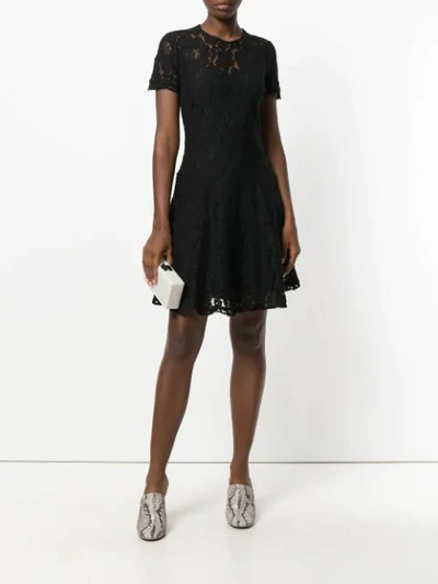 Shop Michael Michael Kors Lace Flared Dress - Black