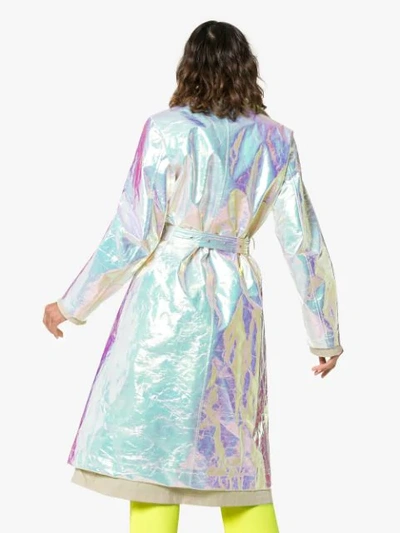 Shop Sies Marjan Iridescent Trenchcoat In Metallic