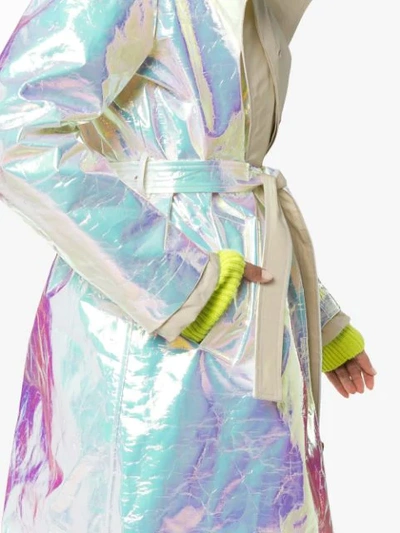 Shop Sies Marjan Iridescent Trenchcoat In Metallic