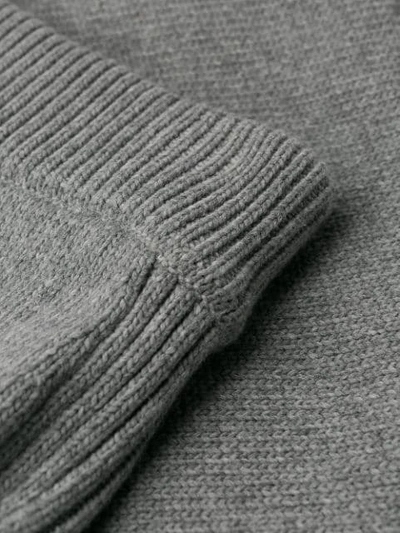 Shop Kenzo Intarsia Logo Skirt In Grey