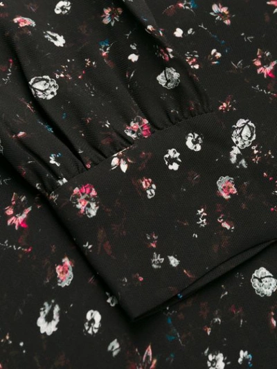 Shop Iro Long Floral Print Dress In Black