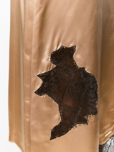 Shop Helmut Lang Layered Lace Slip Dress - Neutrals