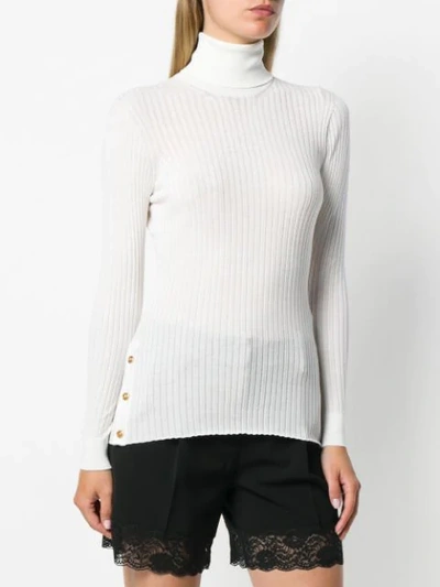 Shop Versace Turtle Neck Sweater - White