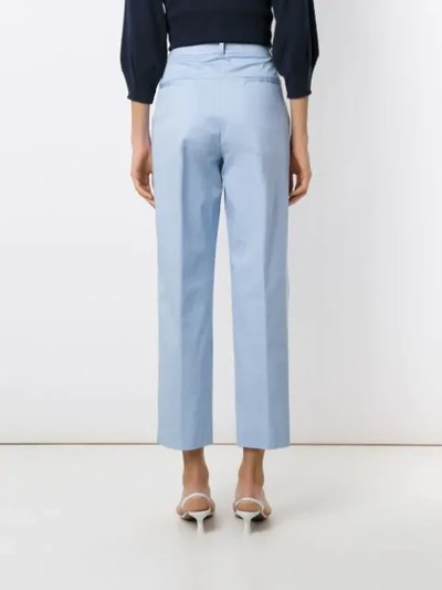 Shop Alcaçuz Mabel Tailored Trousers In Blue