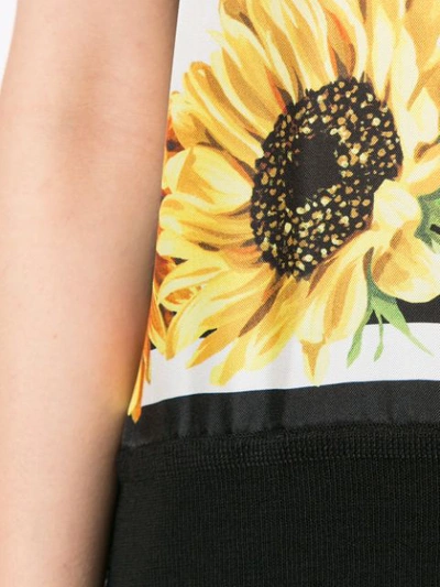 Shop Dolce & Gabbana Sunflower Print Tank Top In Black