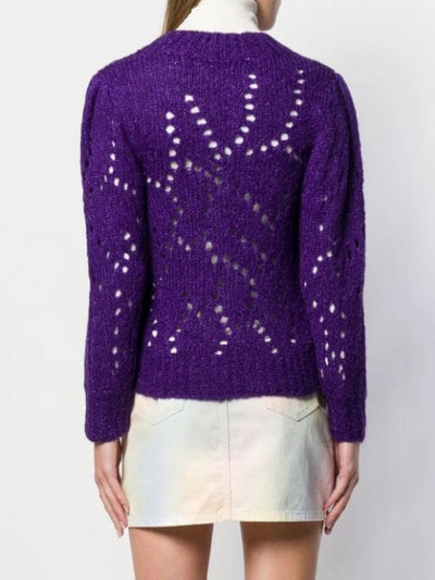 Shop Isabel Marant Étoile Cut Out Holes Jumper In Purple