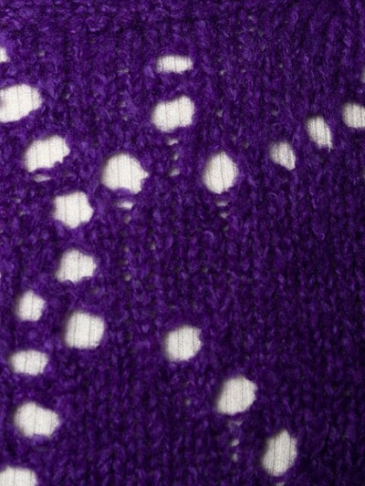 Shop Isabel Marant Étoile Cut Out Holes Jumper In Purple