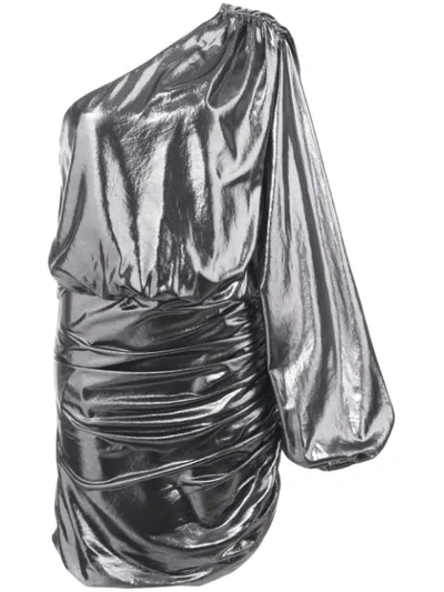 Shop Michelle Mason One Sleeved Dress - Grey