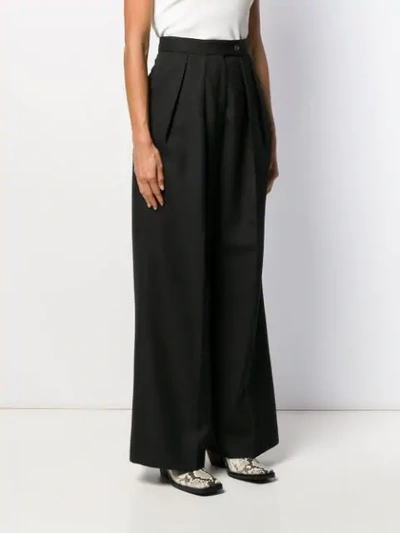 Shop Acne Studios Double Front-pleat Trousers In Black