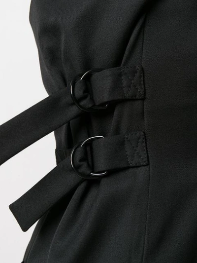 Shop Acne Studios Strapless Paper-bag Dress In Black