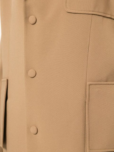 Shop Nino Babukhadia Piped Pocket Blazer Jacket - Brown