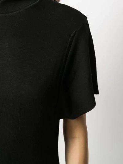Shop Alix Asymmetric Flared Midi Dress In Black