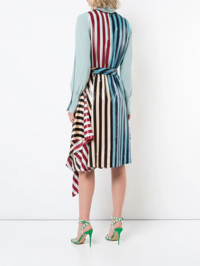 Shop Diane Von Furstenberg Striped Dress In Multicolour