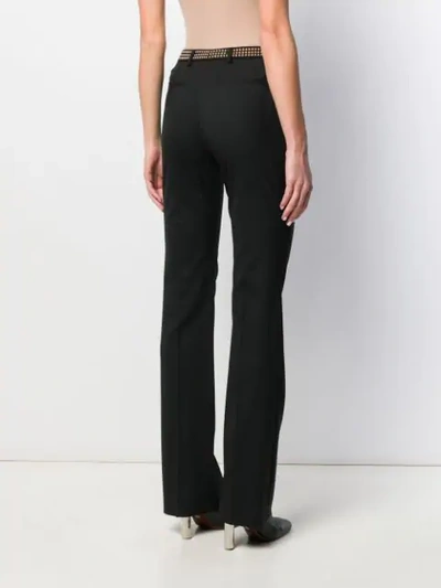 Shop Roberto Cavalli Studded Tailored Trousers In Black