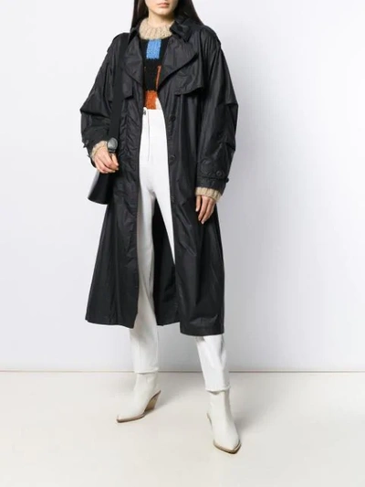 Shop Isabel Marant Concealed Front Trench Coat In Black