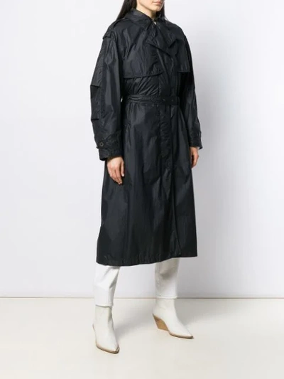 Shop Isabel Marant Concealed Front Trench Coat In Black