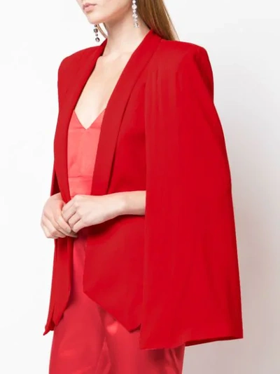 Shop Michelle Mason Cape-style Blazer In Red