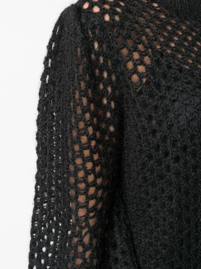 Shop Zimmermann Mesh Detail Sweater - Black