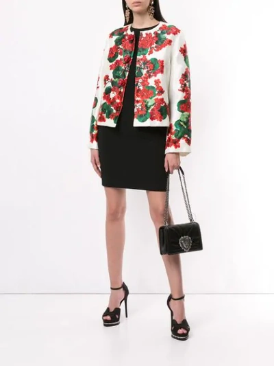Shop Dolce & Gabbana Portofino Print Mikado Jacket In White