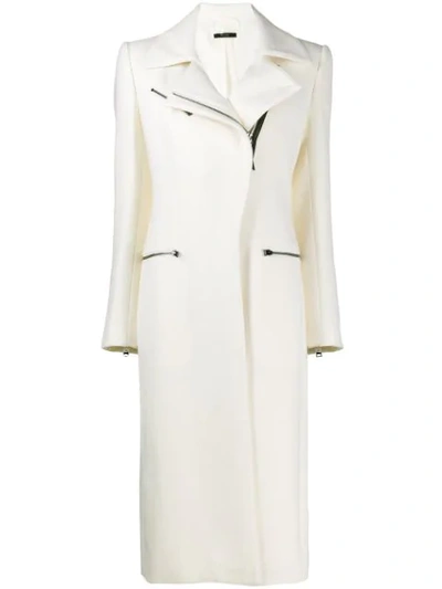 Shop Tom Ford Zip-up Wool Coat In Neutrals