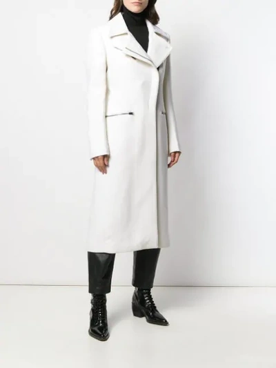 Shop Tom Ford Zip-up Wool Coat In Neutrals