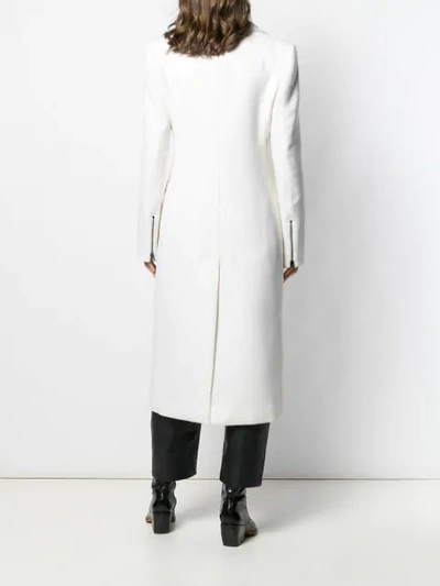 Shop Tom Ford Zip-up Wool Coat In Neutrals